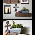 DIY Vintage Floating Shelf With Storage